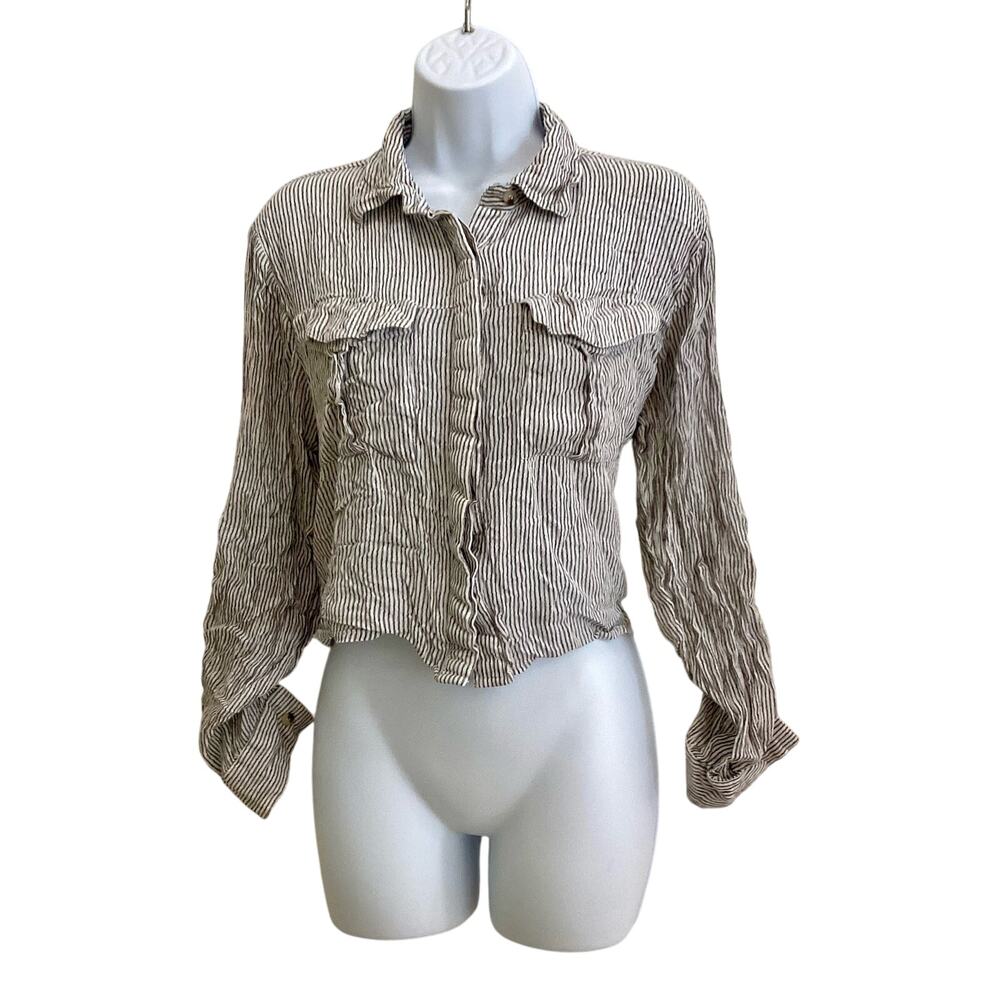 Sim & Sam Cropped Button Down